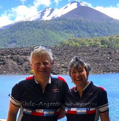 Anna and Harald Cycling on the  tour with redspokes